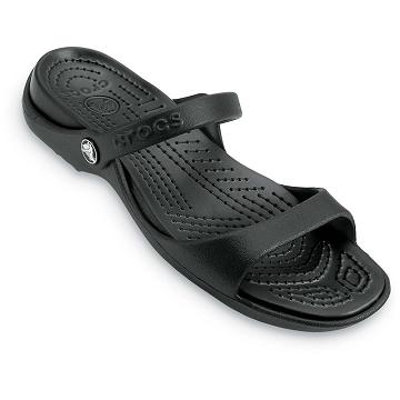 Crocs Cleo Szandál Női Fekete | HU 0478PJJQ